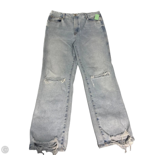 Jeans Straight By Good American In Blue Denim, Size: 14