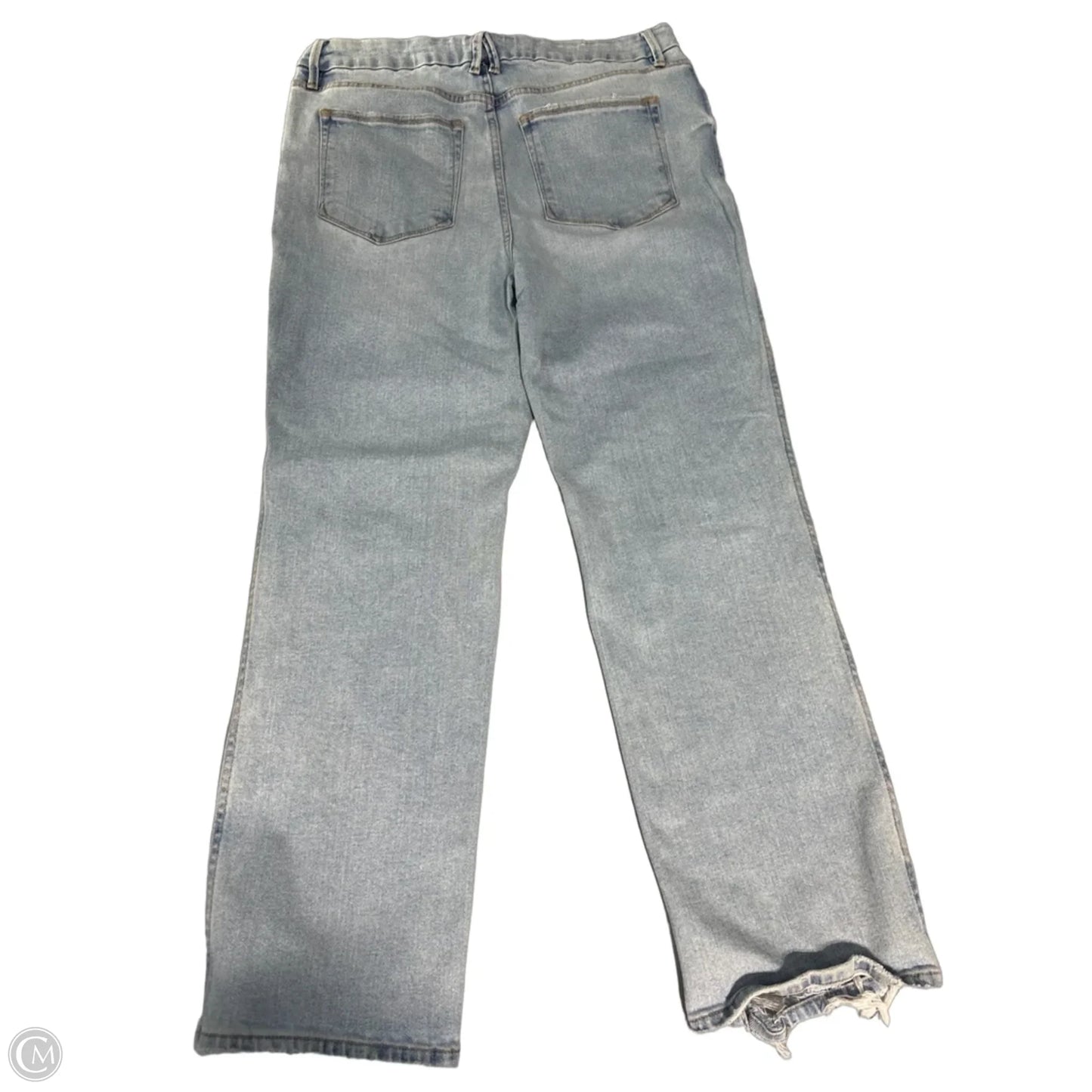 Jeans Straight By Good American In Blue Denim, Size: 14