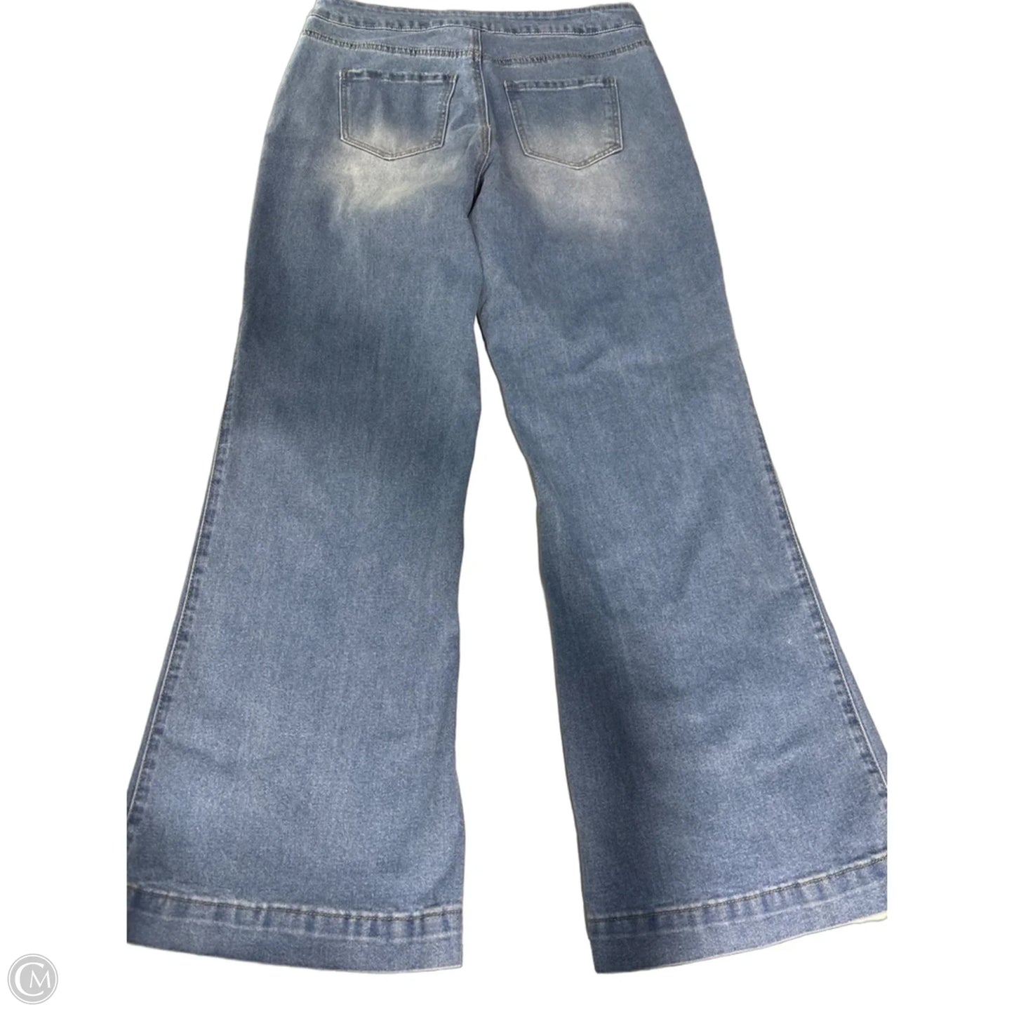 Jeans Wide Leg By One 5 One In Blue Denim, Size: 14