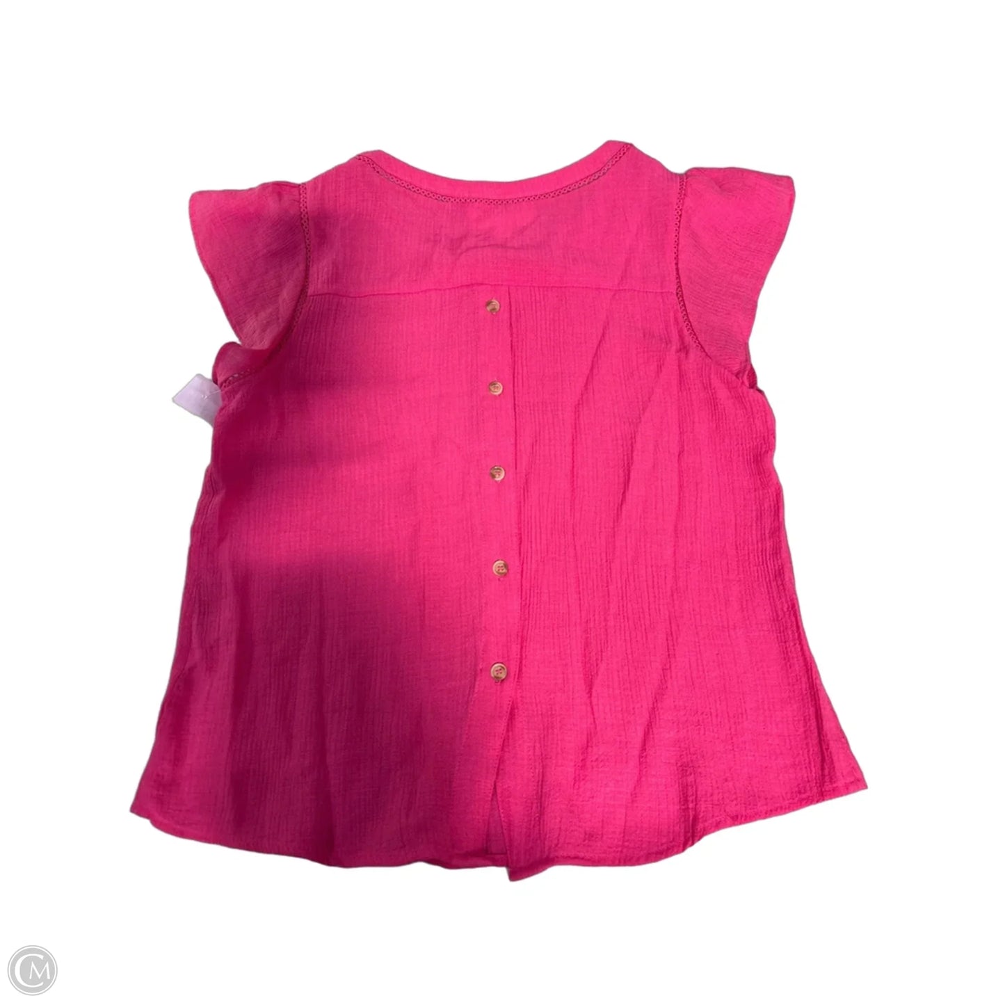 Top Short Sleeve By Sweet Wanderer In Pink, Size: L