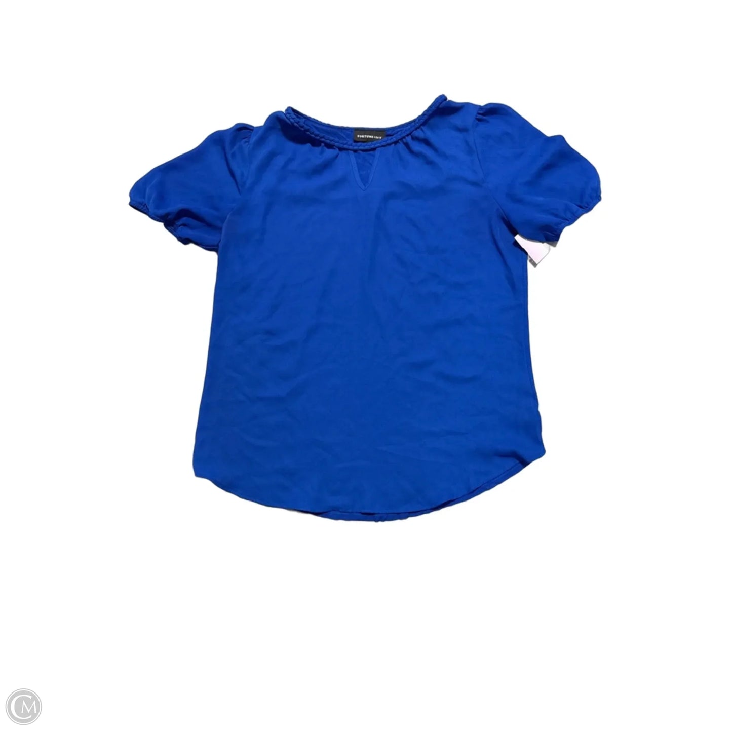 Top Short Sleeve By Fortune & Ivy In Blue, Size: L