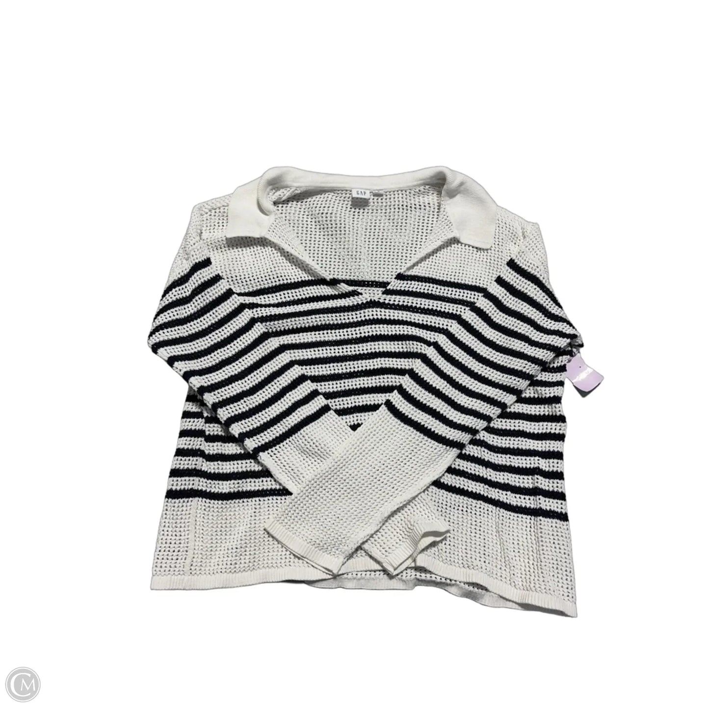 Sweater By Gap In Blue & White, Size: Xl