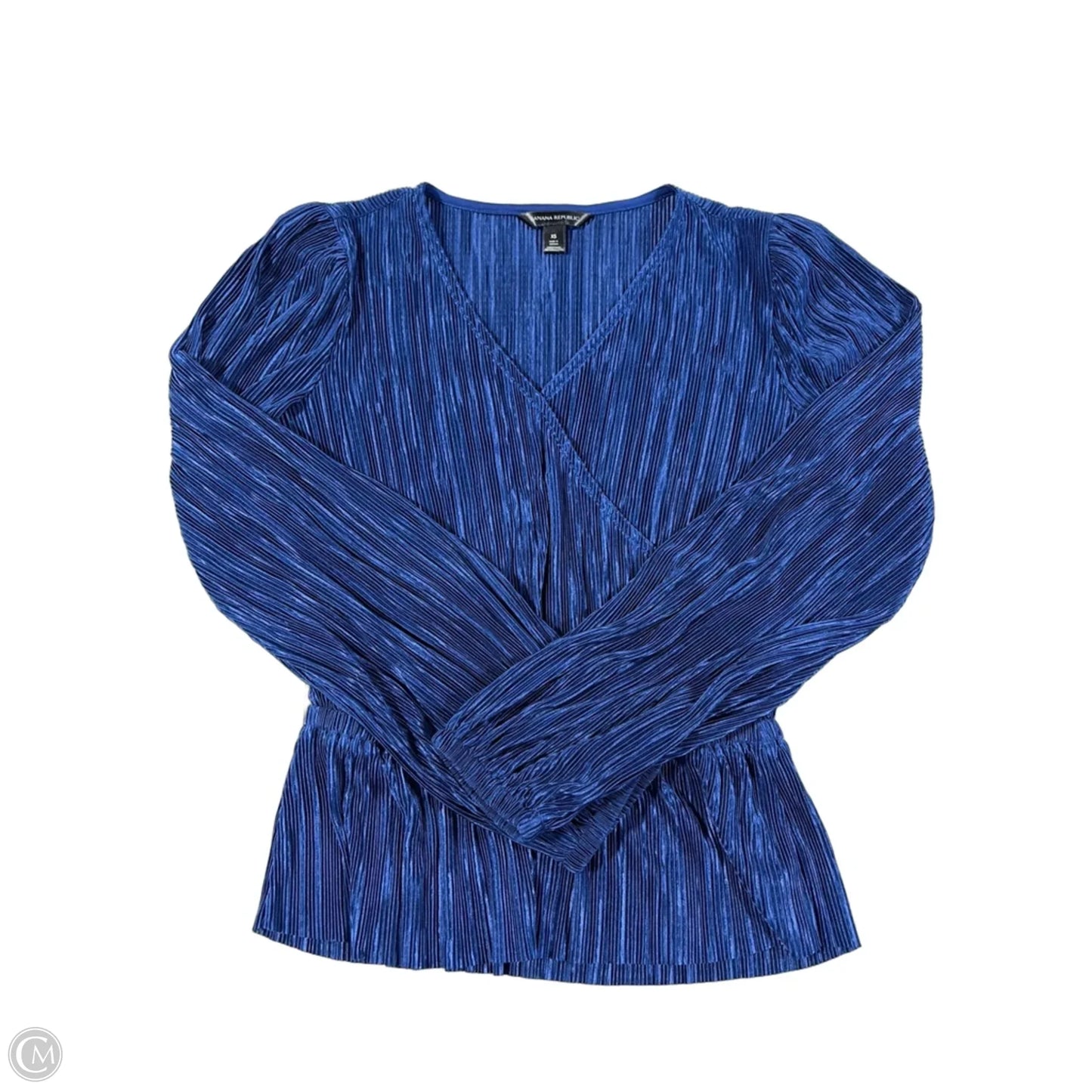 Top Long Sleeve By Banana Republic In Blue, Size: Xs