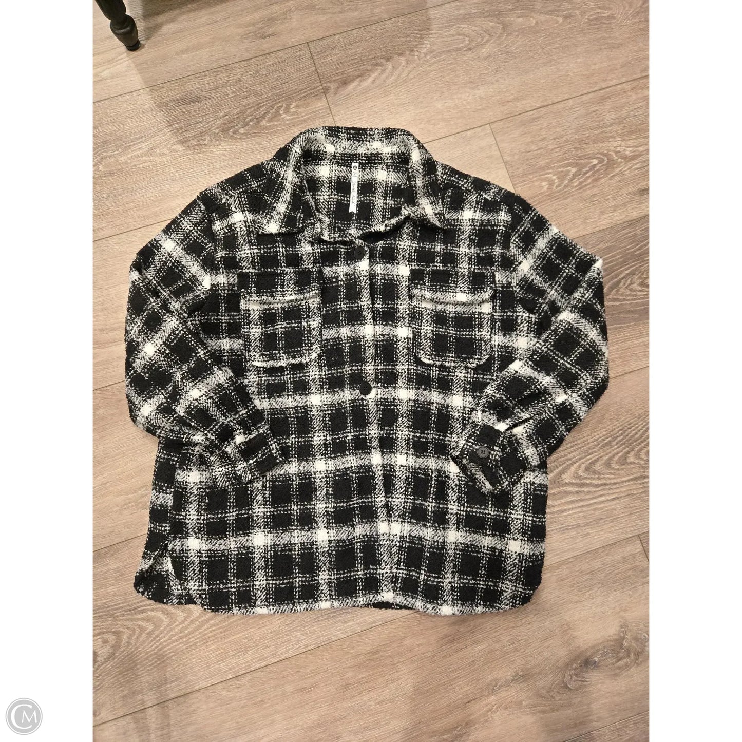 Coat Puffer & Quilted By Leo And Nicole In Black & White, Size: Xl