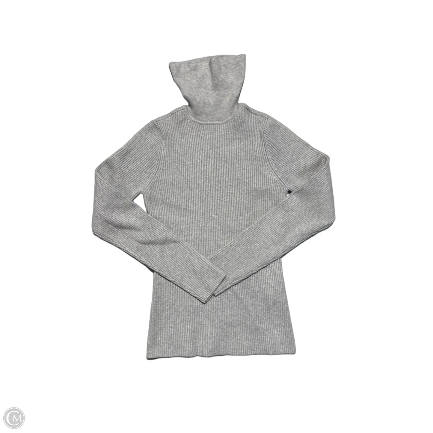 Top Long Sleeve By Abercrombie And Fitch In Grey, Size: M