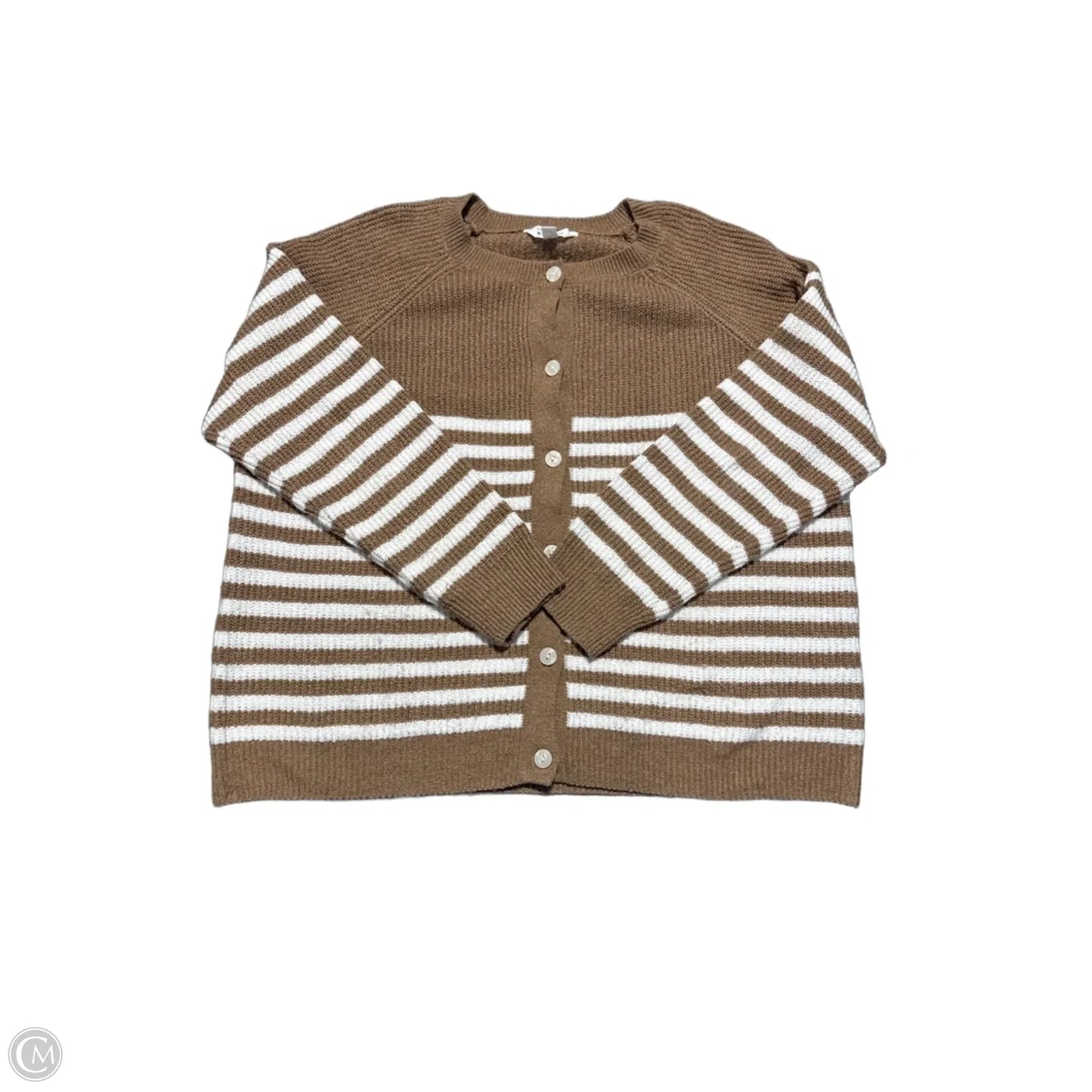 Sweater By Market & Spruce In Tan & White, Size: 2x