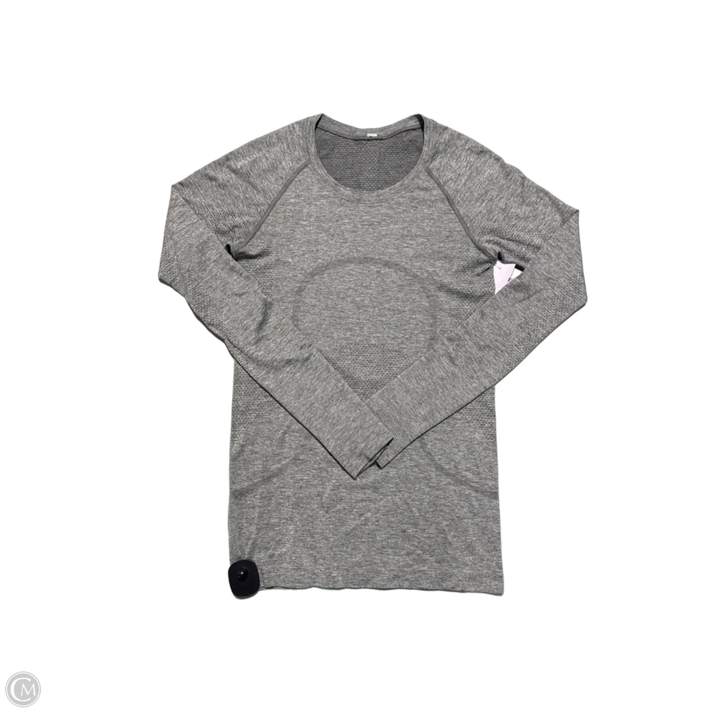 Athletic Top Long Sleeve Collar By Lululemon In Grey, Size: 6