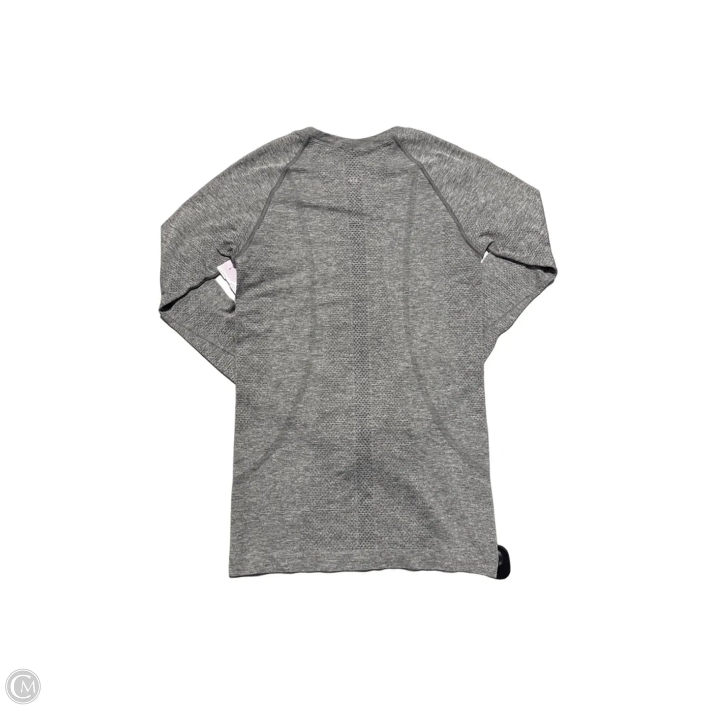 Athletic Top Long Sleeve Collar By Lululemon In Grey, Size: 6