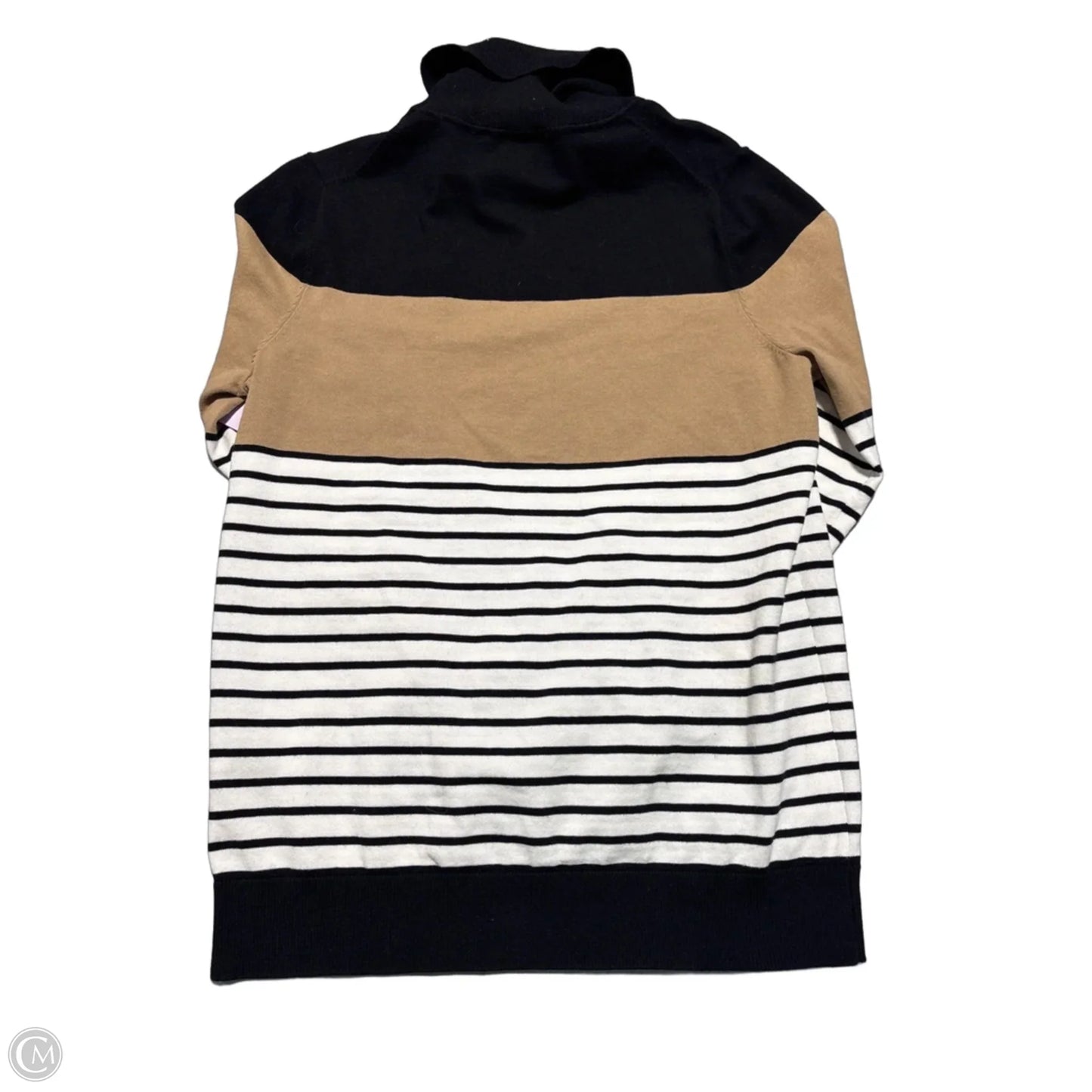 Top Long Sleeve By Tommy Hilfiger In Black & Tan, Size: S