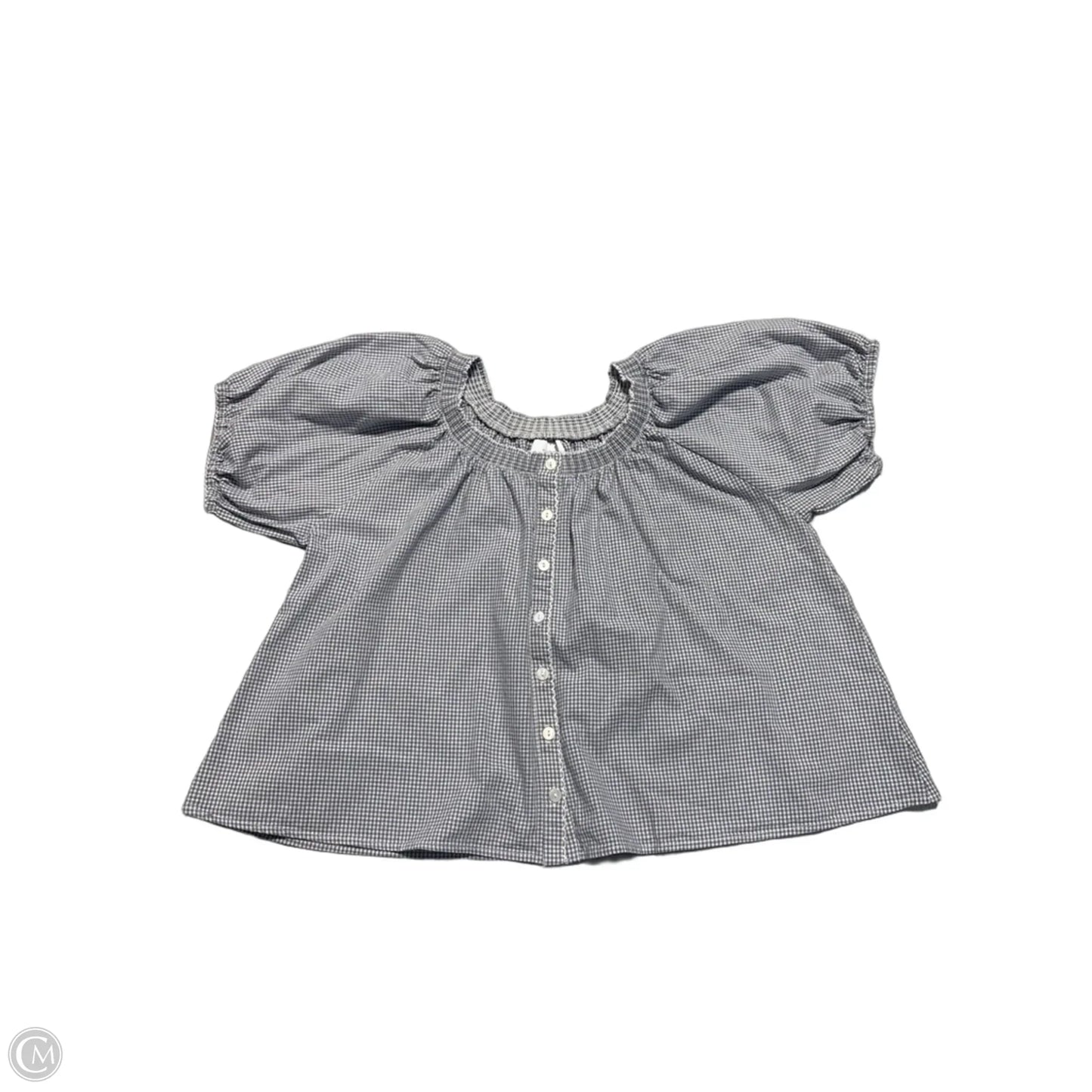 Top Short Sleeve By Things Between In Blue, Size: S