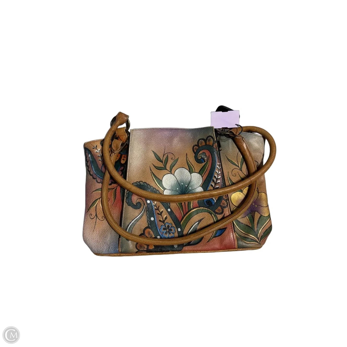 Handbag Leather By Anuschka, Size: Medium