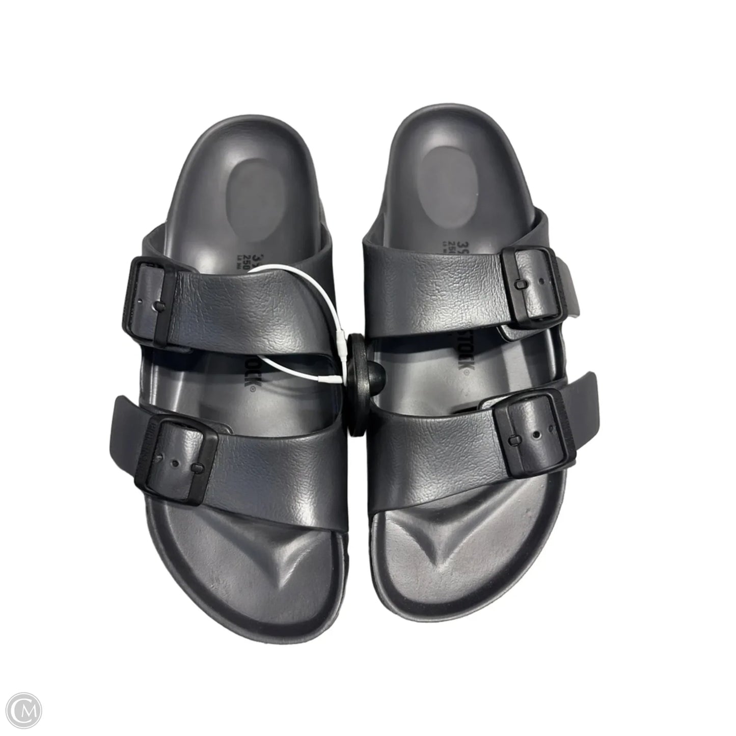 Sandals Flats By Birkenstock In Grey, Size: 8.5