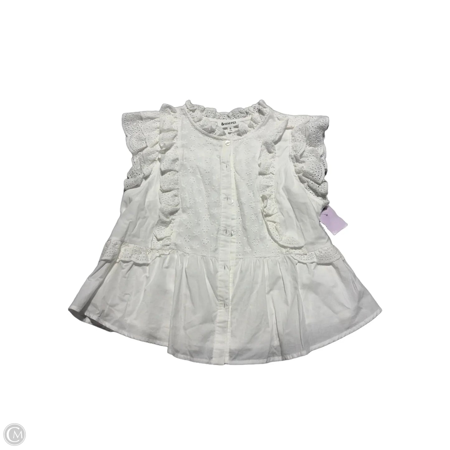 Top Short Sleeve By &merci In White, Size: S