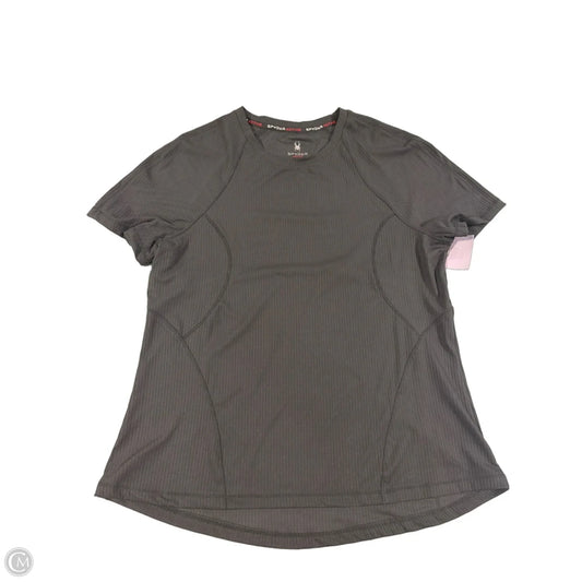 Athletic Top Short Sleeve By Spyder In Black, Size: M