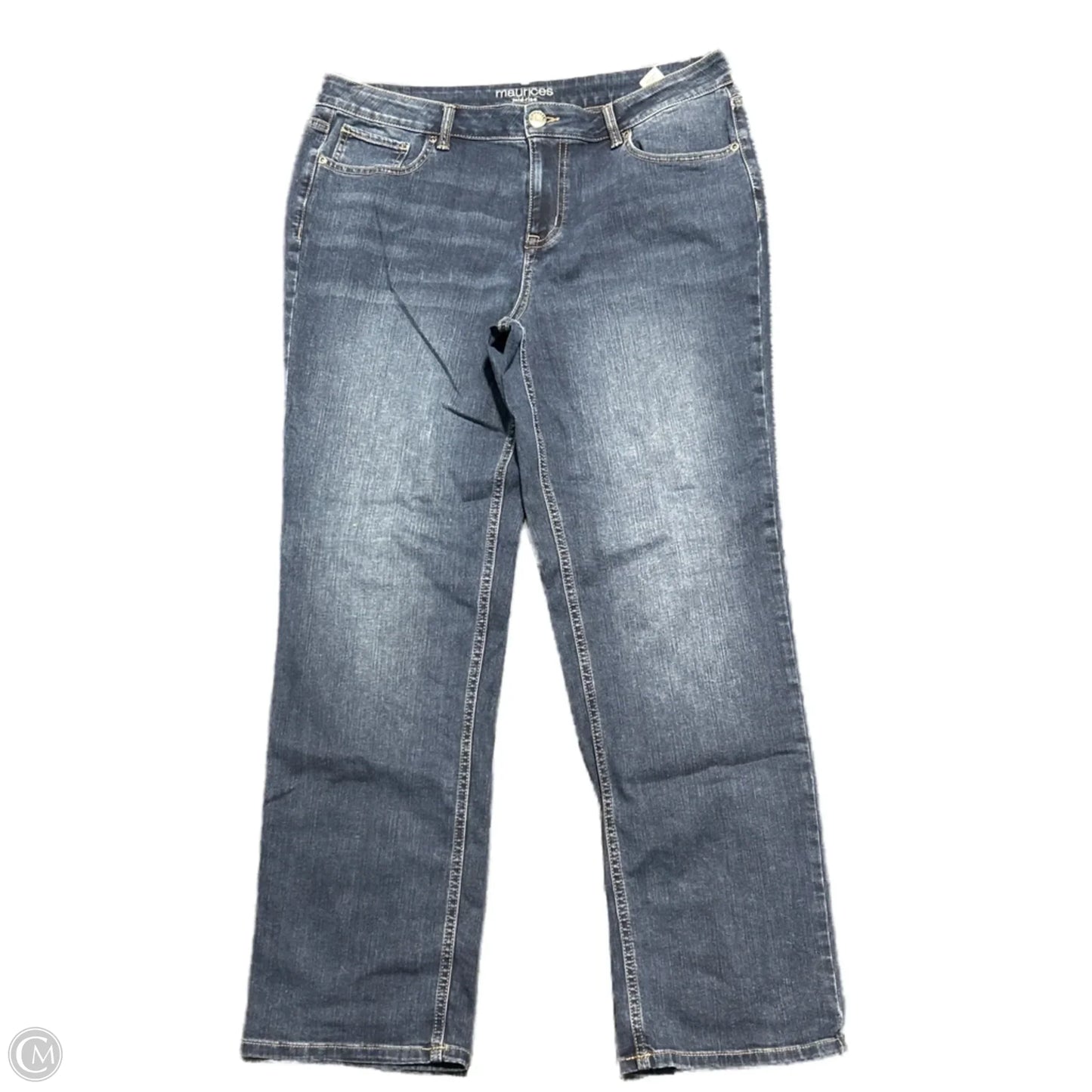 Jeans Boot Cut By Maurices In Blue Denim, Size: 16