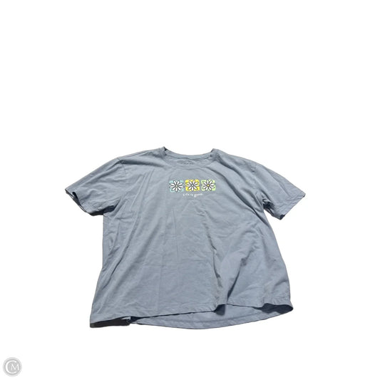 Top Short Sleeve By Life Is Good In Blue, Size: M