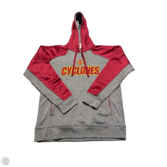 Athletic Sweatshirt Hoodie By Cmc In Grey, Size: L