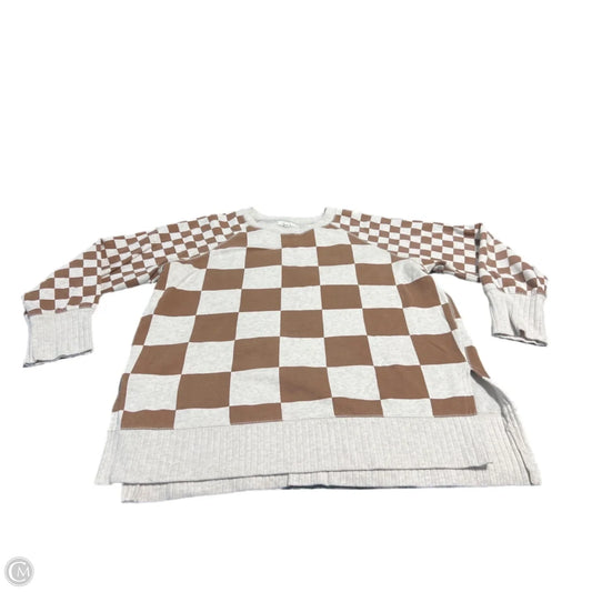 Top Long Sleeve By Maurices In Checkered Pattern, Size: 0x