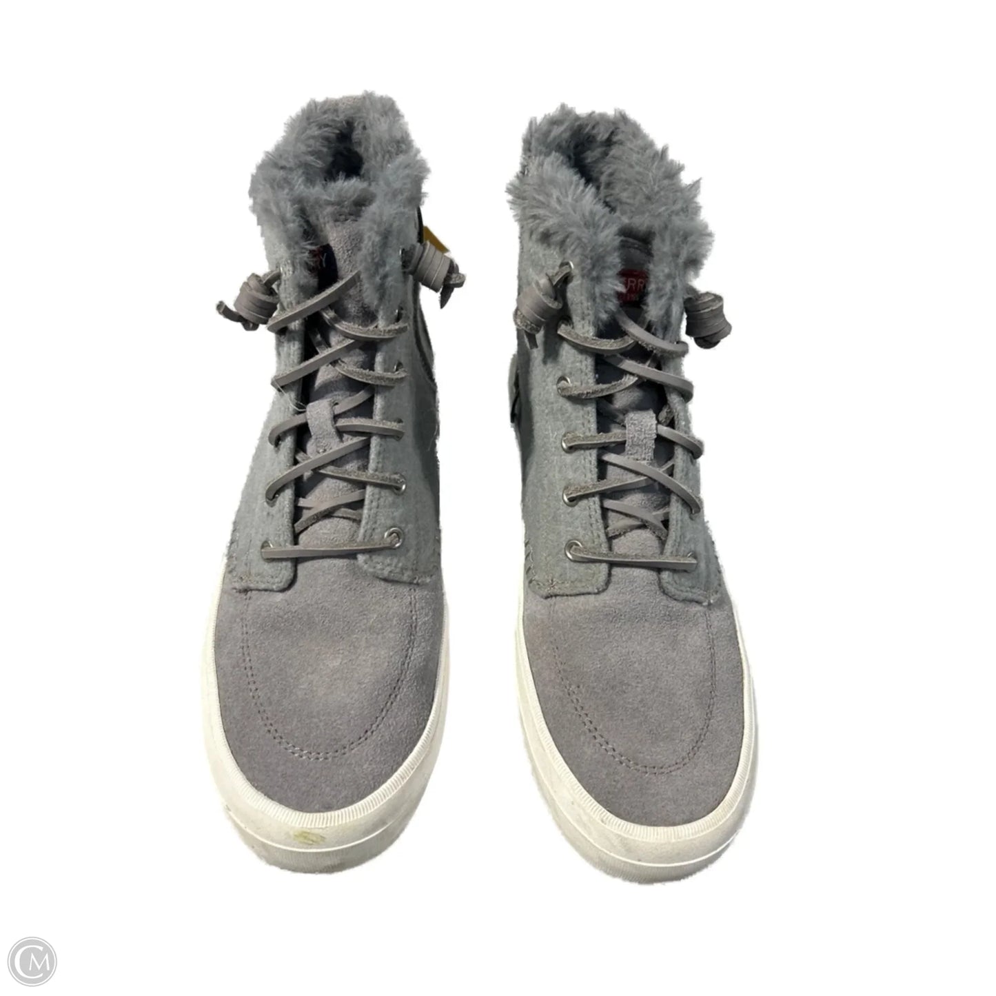 Boots Ankle Flats By Sperry In Grey, Size: 9.5