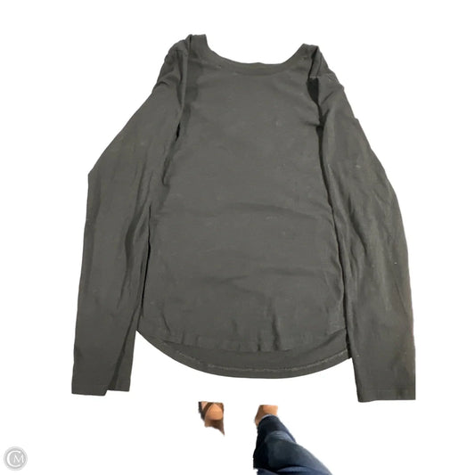 Top Long Sleeve Basic By Gap In Black, Size: L