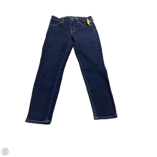 Jeans Skinny By American Eagle In Blue Denim, Size: 8