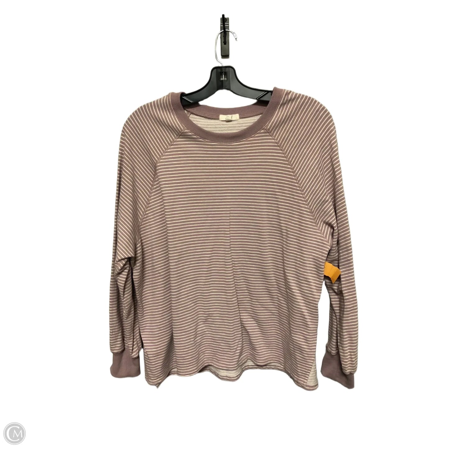 Top Long Sleeve By Easel In Striped Pattern, Size: M