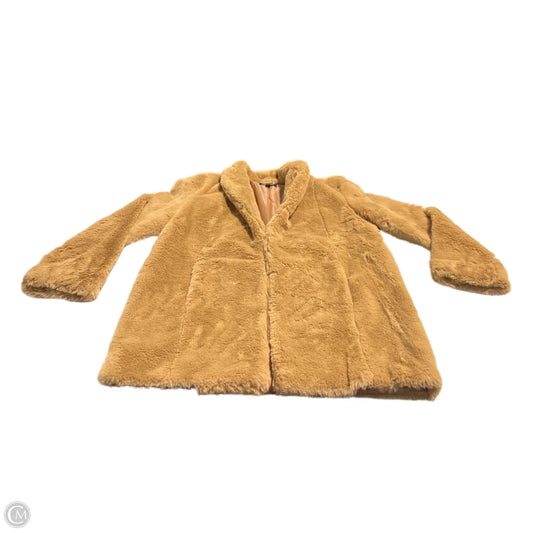 Coat Faux Fur & Sherpa By Express In Brown, Size: S