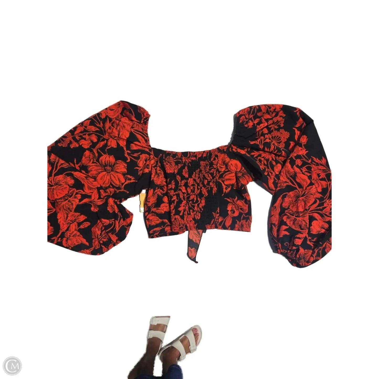 Top Long Sleeve By Shein In Red, Size: M