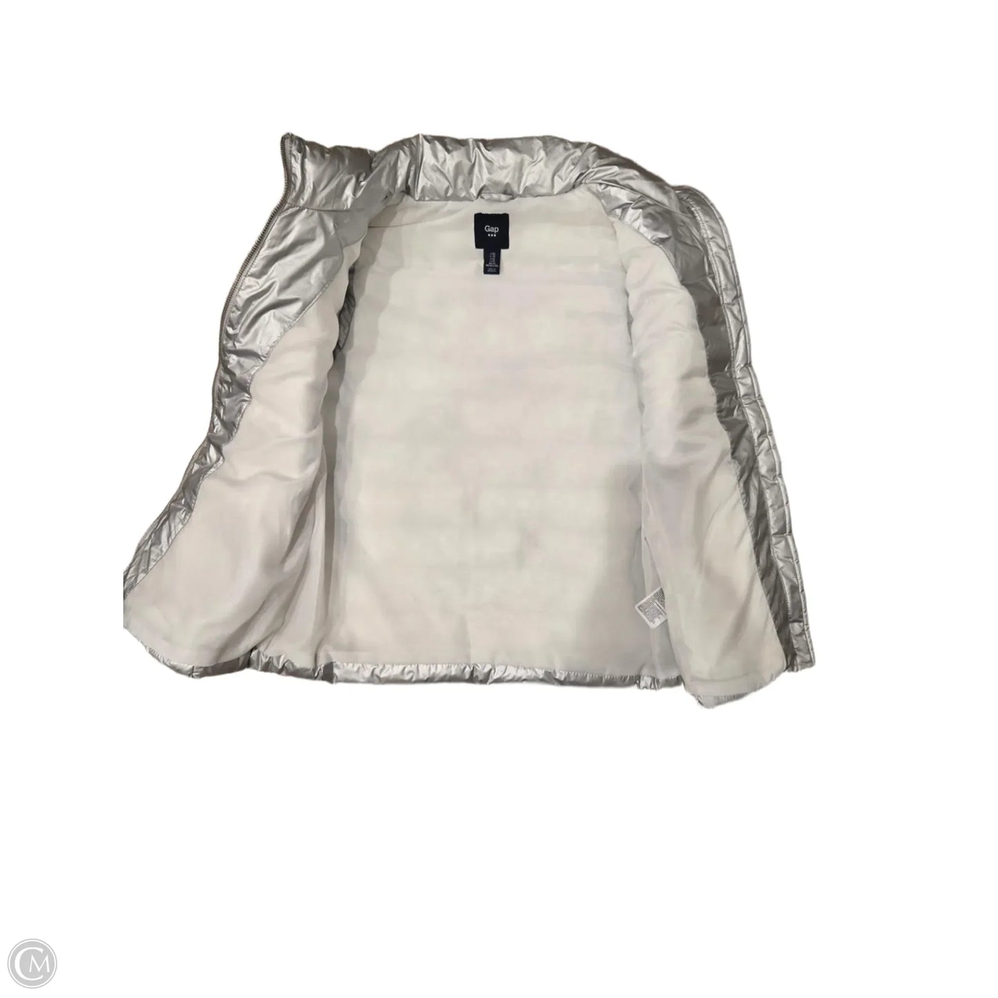 Vest Faux Fur & Sherpa By Gap In Silver, Size: Xs