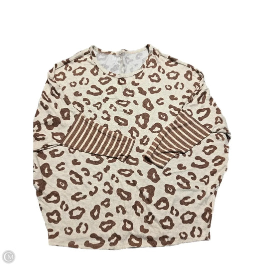 Top Long Sleeve By Maurices In Animal Print, Size: Xxl