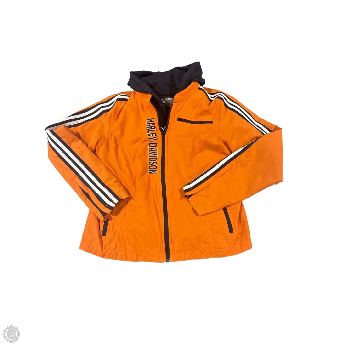 Coat Faux Fur & Sherpa By Harley Davidson In Orange, Size: L