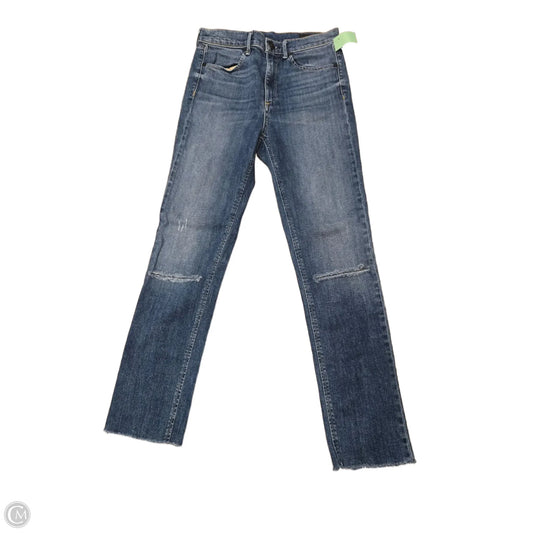 Jeans Straight By Rag & Bones Jeans In Blue Denim, Size: 2