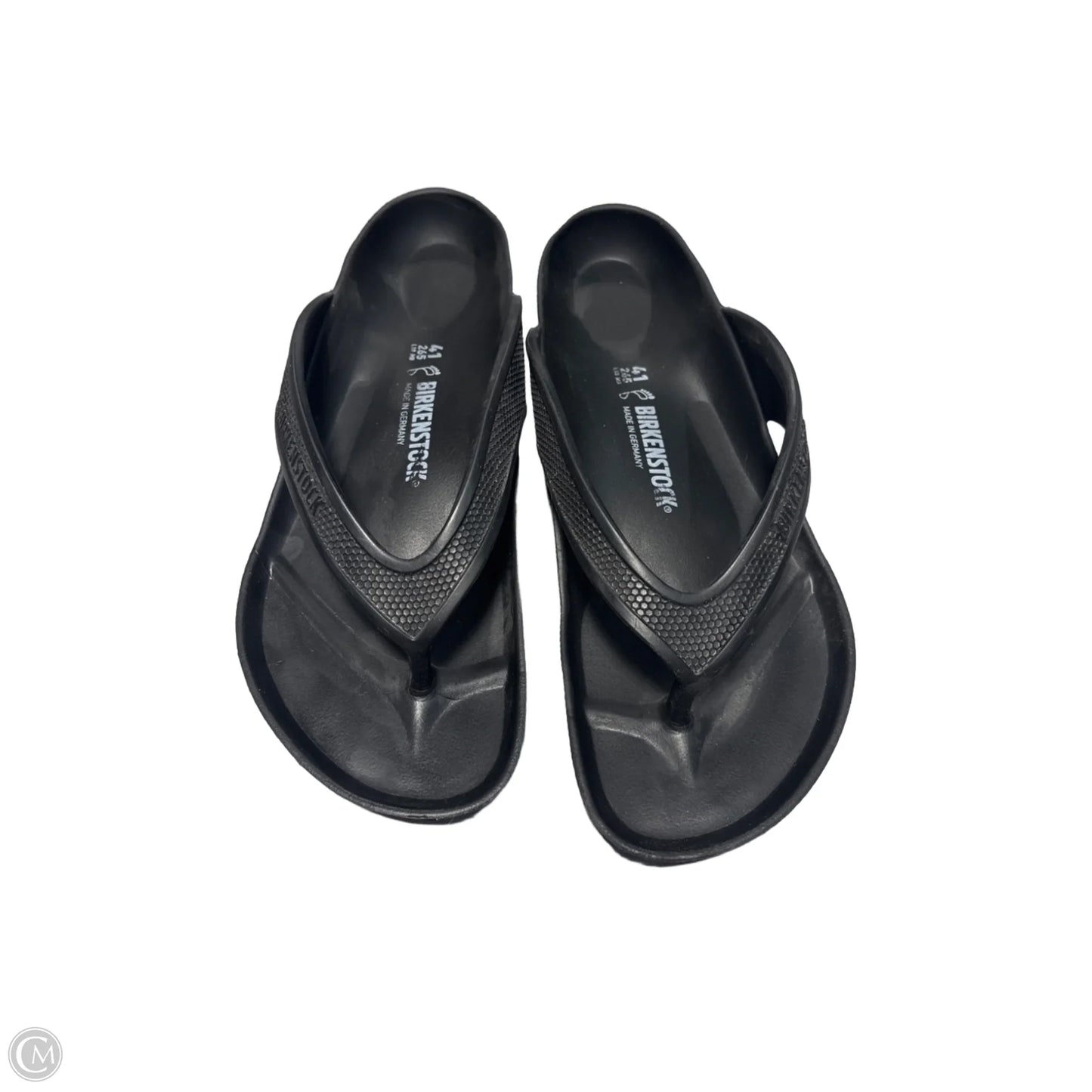 Sandals Flip Flops By Birkenstock In Black, Size: 10