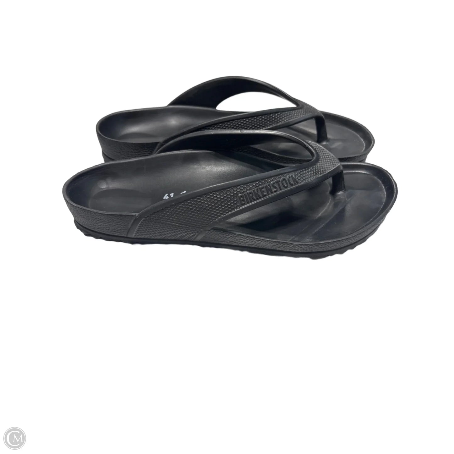 Sandals Flip Flops By Birkenstock In Black, Size: 10