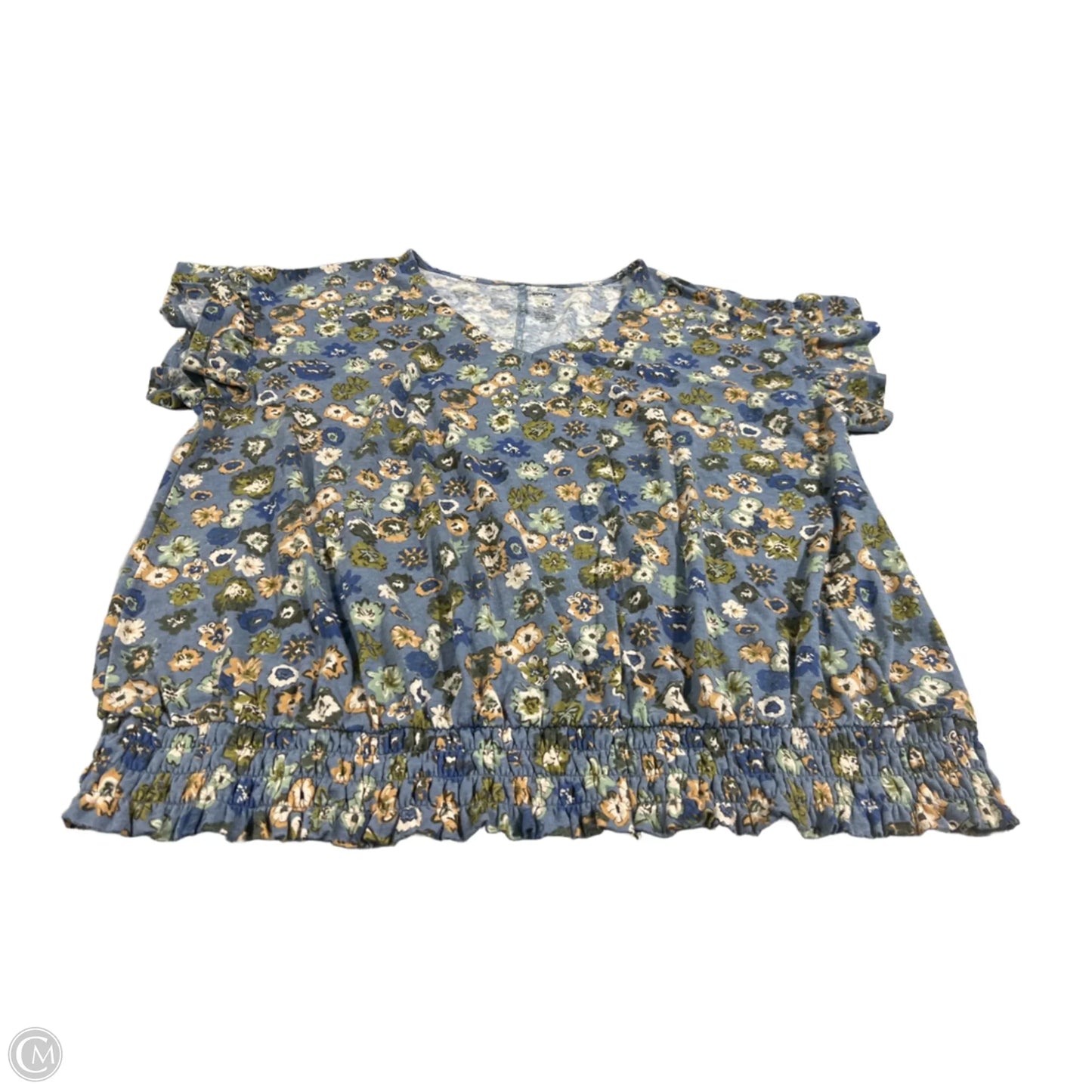 Top Short Sleeve By Sonoma In Floral Print, Size: 1x