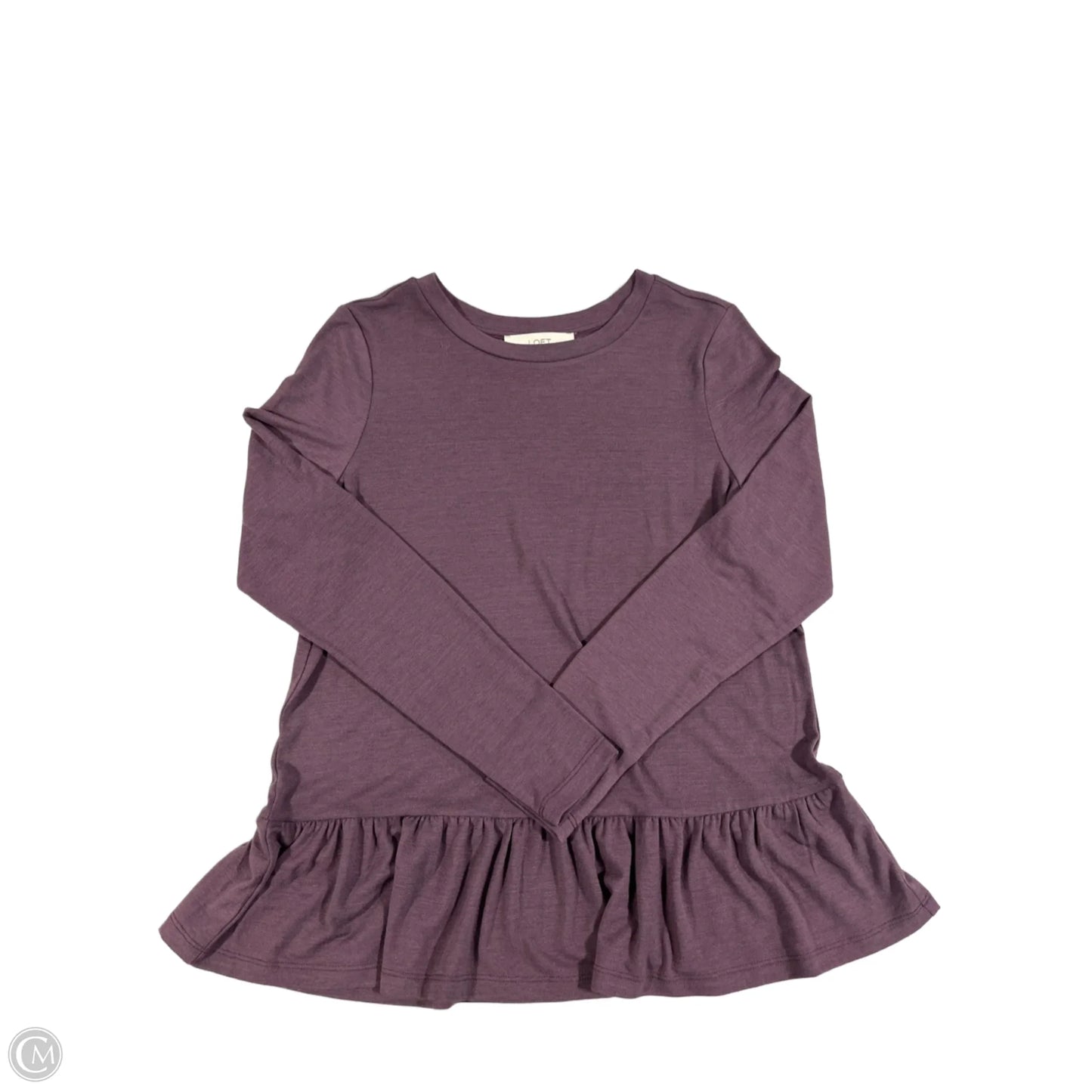Top Long Sleeve By Loft In Purple, Size: S