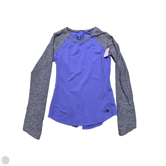 Athletic Top Long Sleeve Collar By The North Face In Purple, Size: Xs
