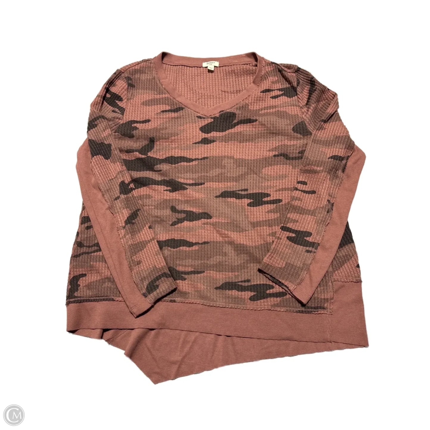 Top Long Sleeve By Dylan In Camouflage Print, Size: L