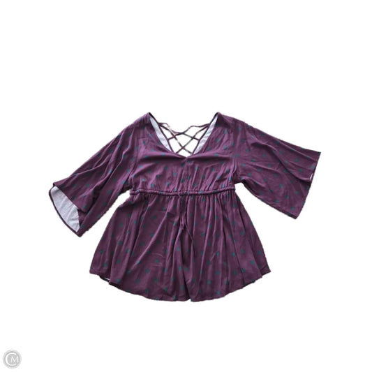 Top Long Sleeve By Torrid In Purple, Size: 0x