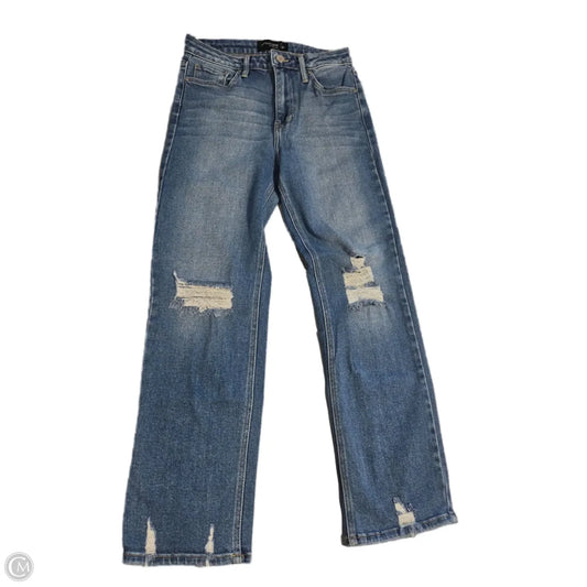 Jeans Straight By Just Black In Blue Denim, Size: 4