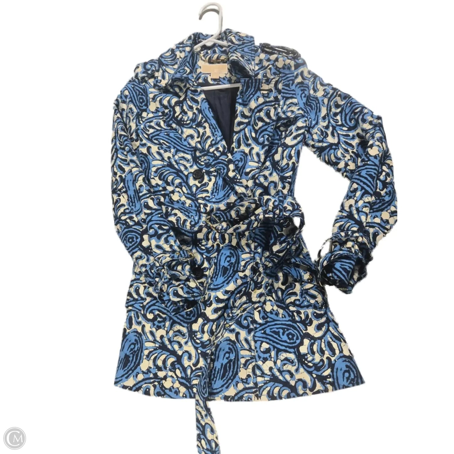 Jacket Designer By Michael Kors In Blue, Size: S