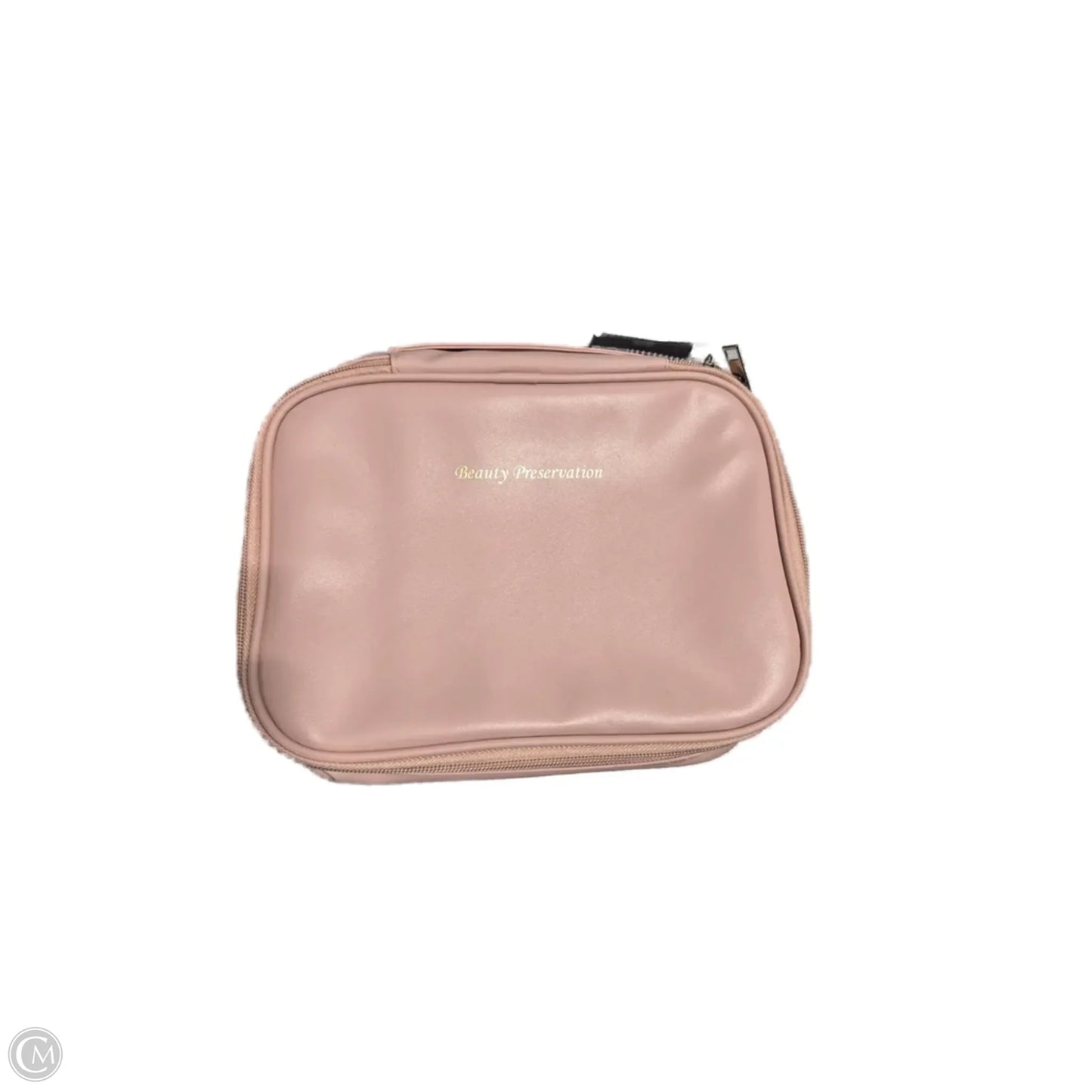 Makeup Bag Leather By Cmf, Size: Small