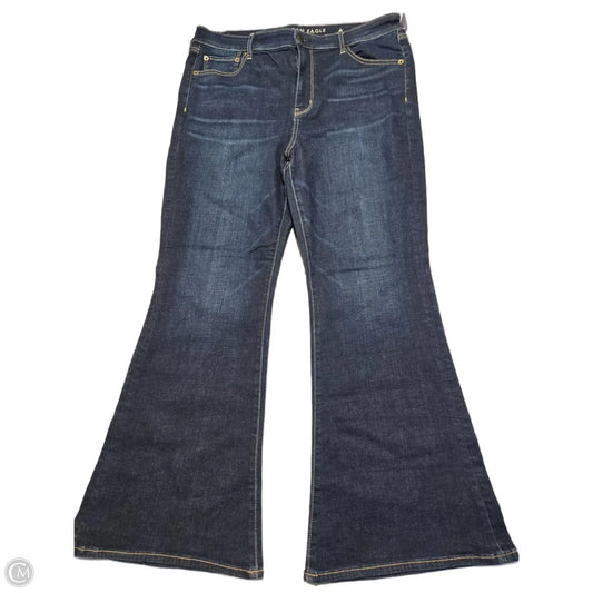 Jeans Wide Leg By American Eagle In Blue Denim, Size: 16