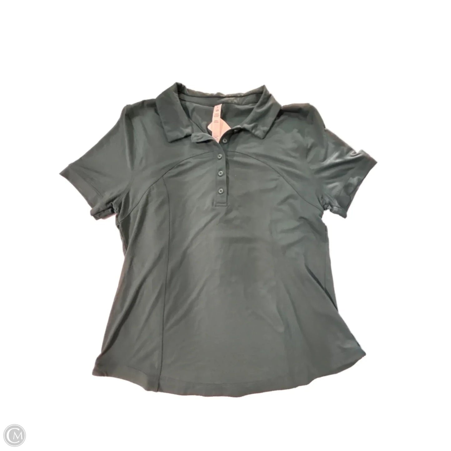 Athletic Top Short Sleeve By Cmc In Green, Size: L