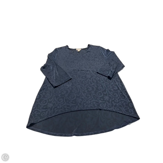Top 3/4 Sleeve By Chicos In Navy, Size: Xl