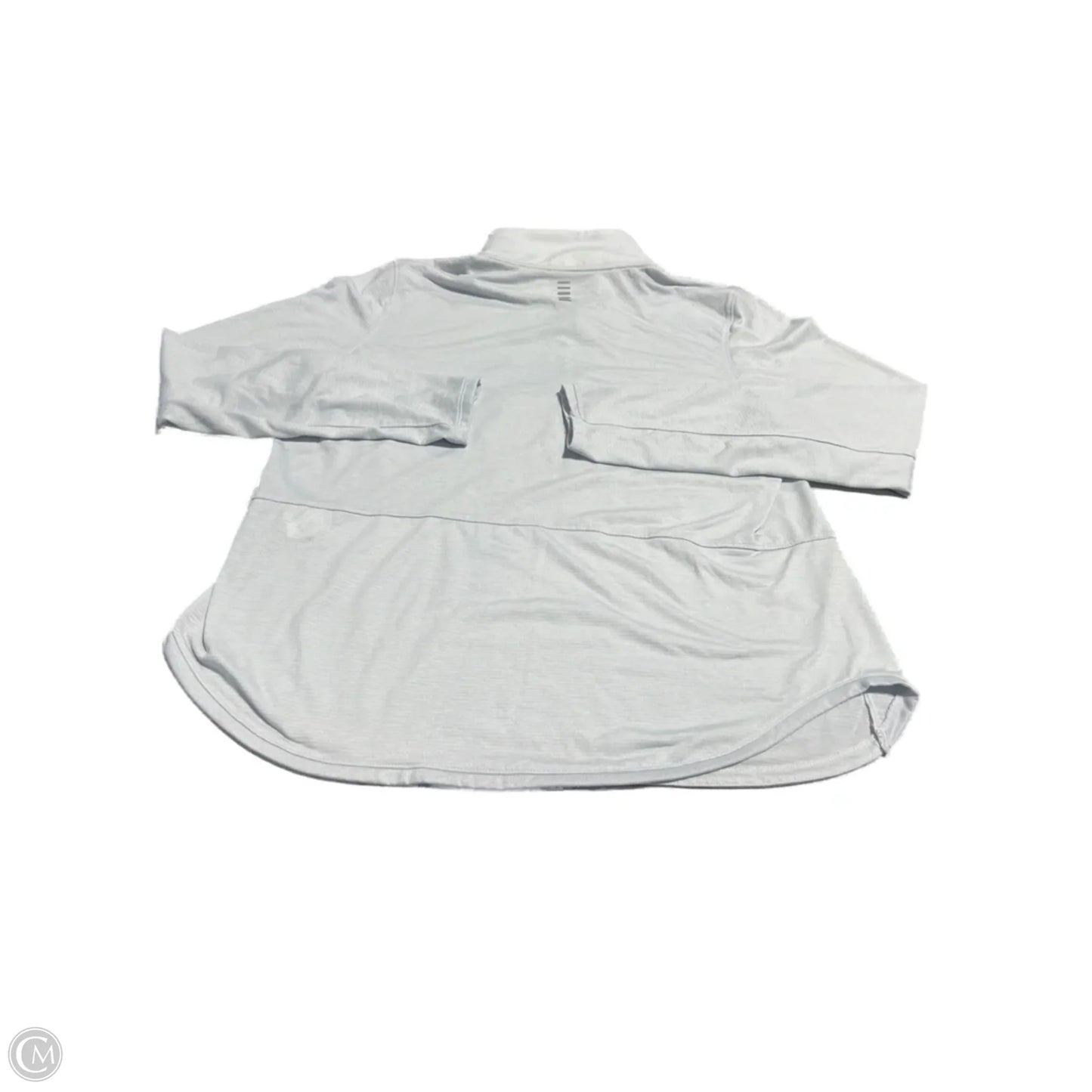 Athletic Top Long Sleeve Collar By Under Armour In Grey, Size: Xl