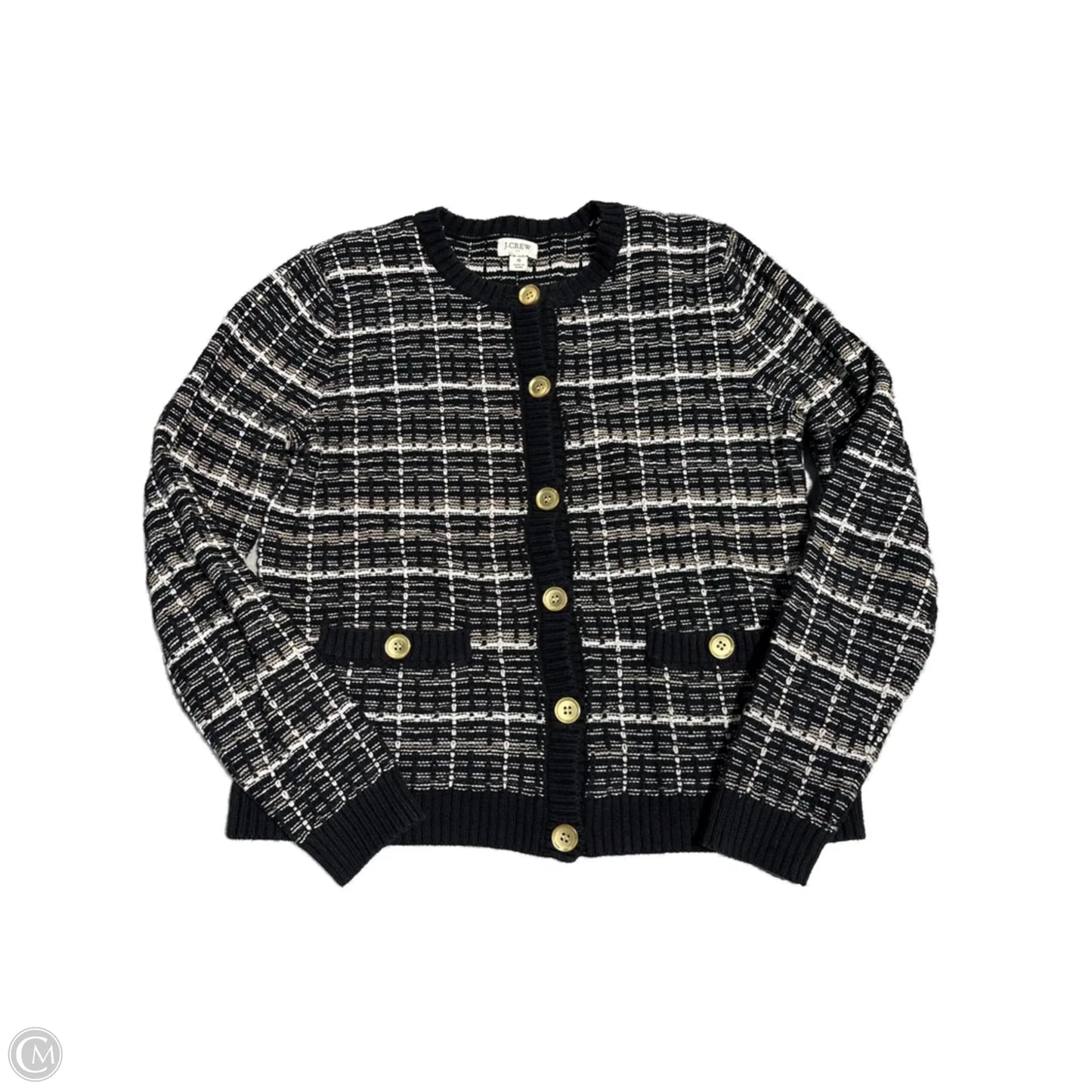 Sweater By J. Crew In Plaid Pattern, Size: S