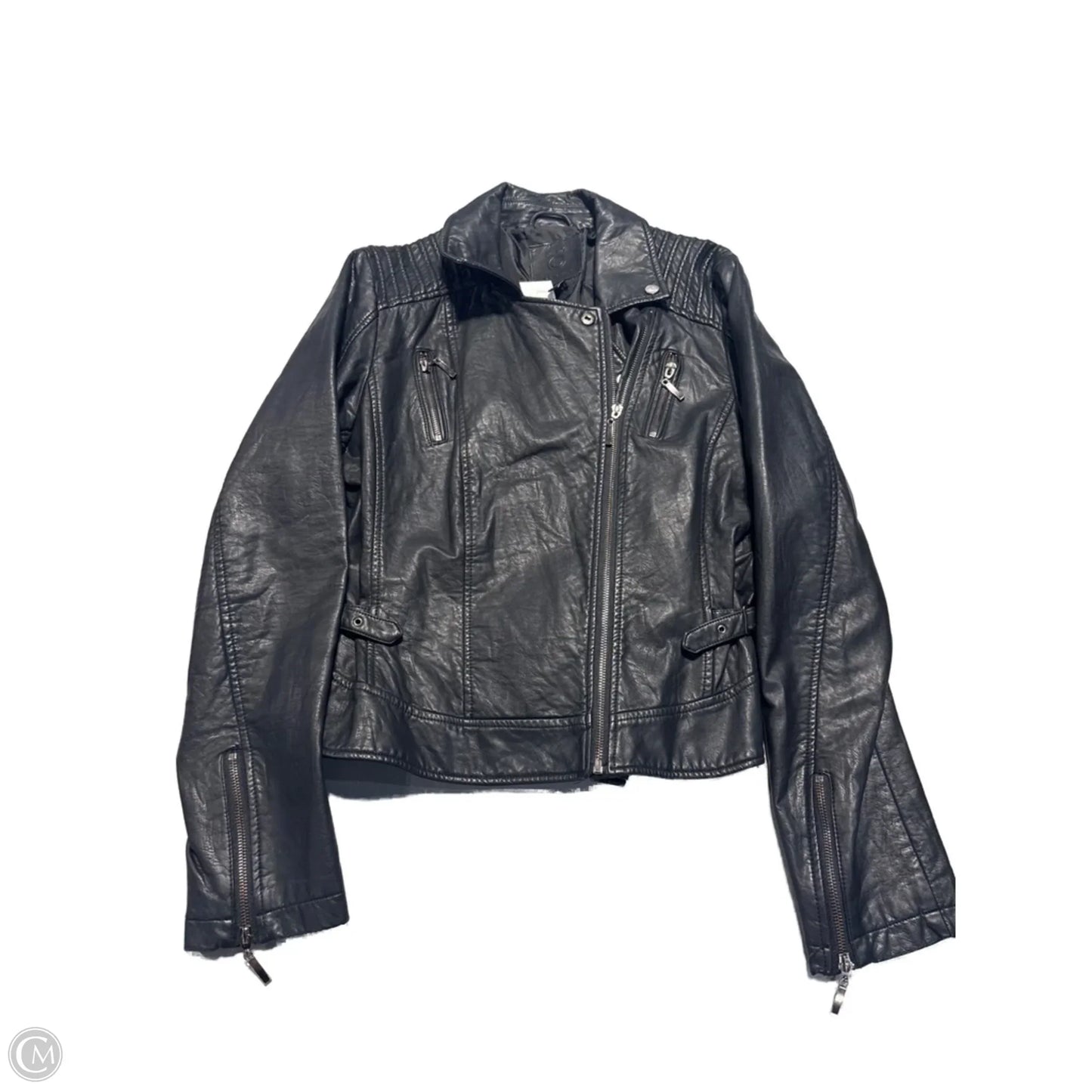 Jacket Moto By Max Studio In Black, Size: L