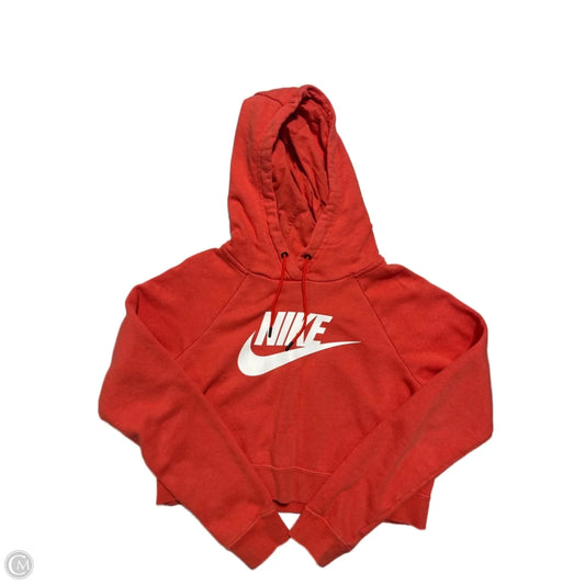 Sweatshirt Hoodie By Nike In Coral, Size: S