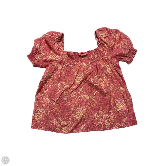 Blouse Short Sleeve By J. Crew In Pink, Size: S